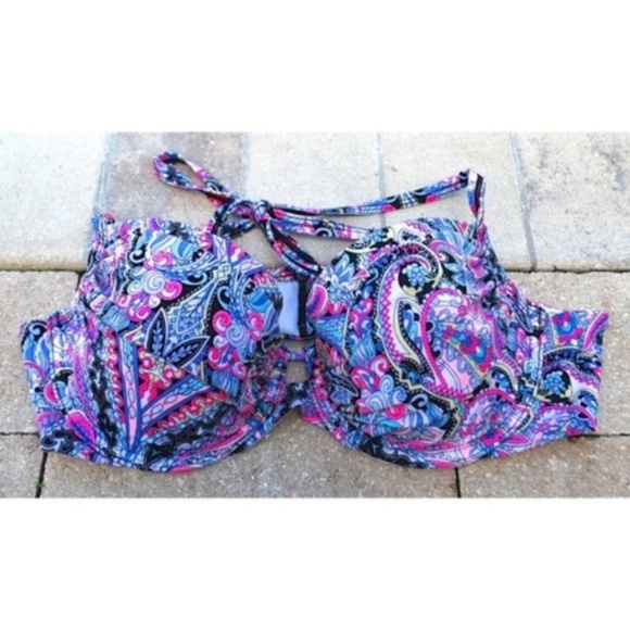 Victoria's Secret Other - VS Swim Bikini top 34C Push up Paisley